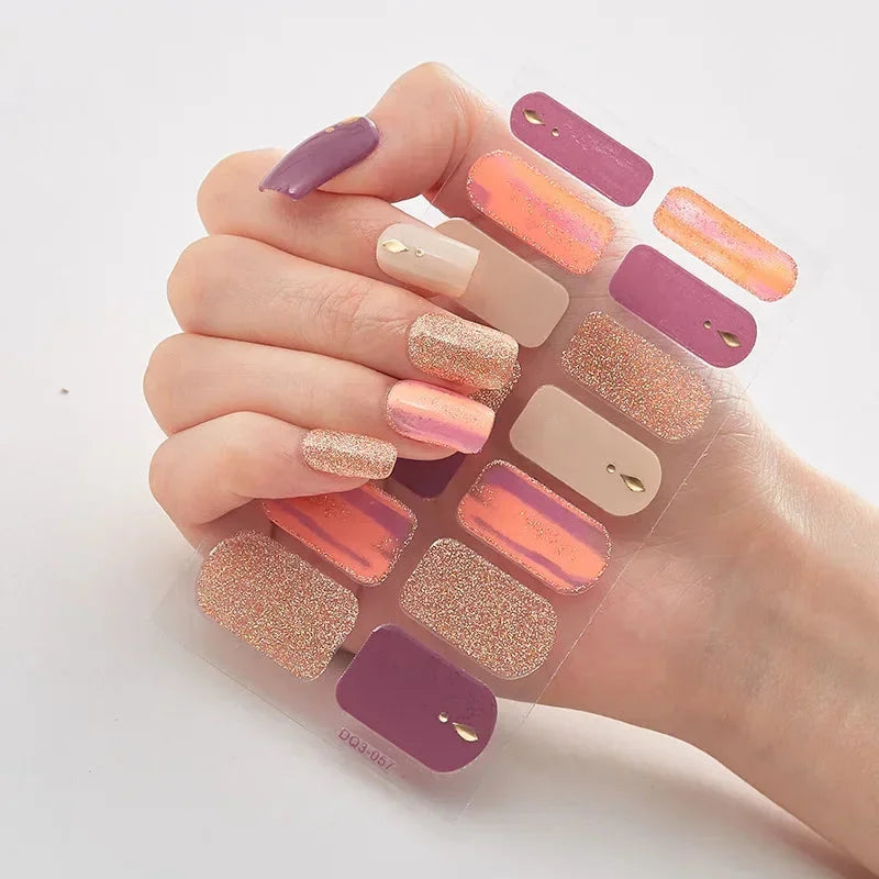 Autocollants D’Art Des Ongles 3D Pour Des Ongles Festifs Faciles — Or Rose, photo 12