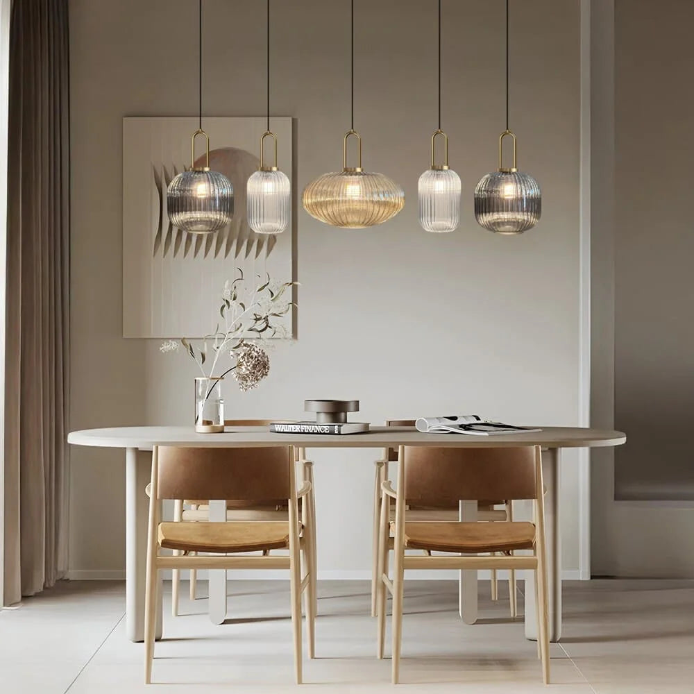 Elegante Vintage-Pendelleuchte aus Glas — Bild 3