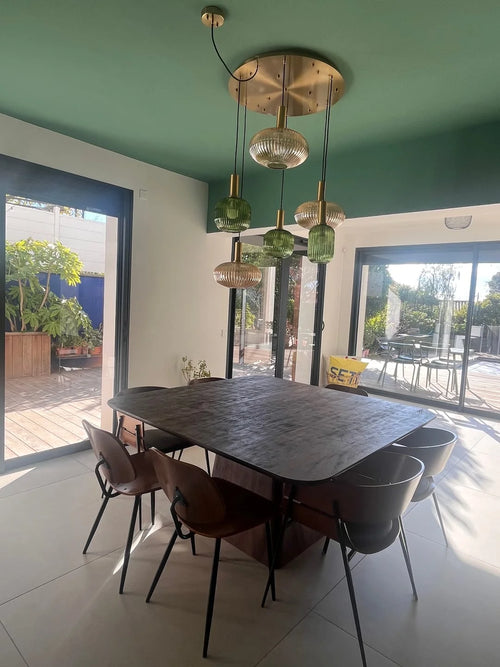 Suspension Chic En Verre Vintage — photo d'un client 2